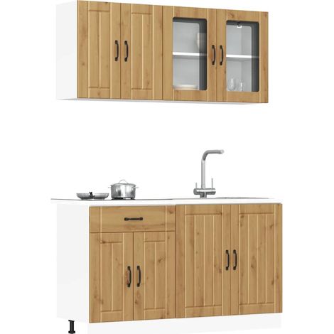 4-tlg. Küchenschrank-Set Kalmar Artisan-Eiche Holzwerkstoff