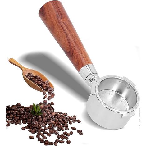 Delonghi Collection Bottomless Coffee Filter, Stainless Steel Bottomless Filter, Espresso Handle, Measuring Basket (51mm) (1/3)