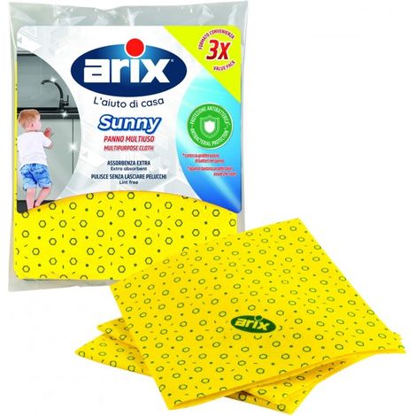 Panno multiuso Arix Sunny giallo 3 pezzi