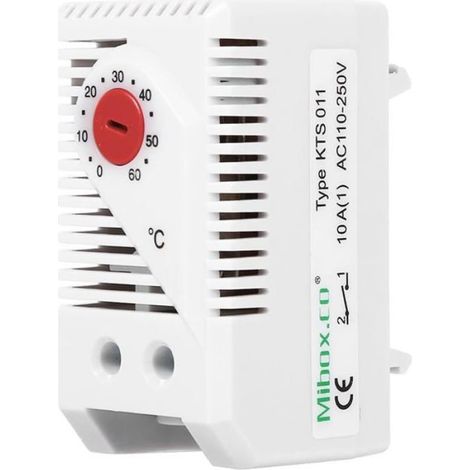 1 Pièce Thermostat Mécanique, Réglable 0-60℃, Plastique Durable, Pour Radiateur Et Ventilateur, Montage Sur Rail DIN (1/3)