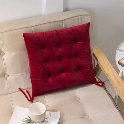 Coussin Velours Cristal - 40 x 40 cm - Pour Chaise Bureau Salon Chaise à Dossier Droit - 1 Pièce (1/5)