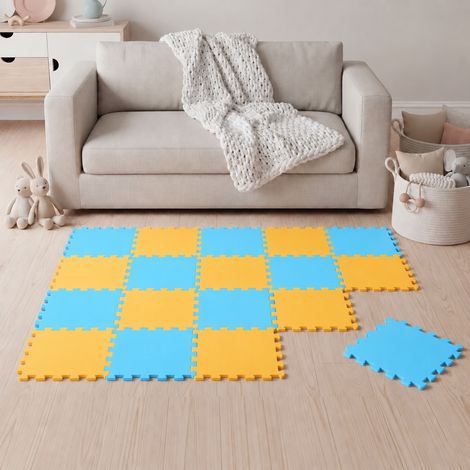 18 Teile Baby Kinder Puzzlematte ab Null - 30x30 Puzzle Spielmatte Krabbelmatte (1/5)