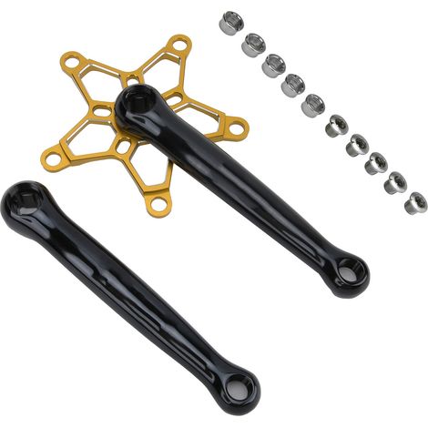 MEIJUN 170 mm 130 BCD Mountainbike-Kurbelgarnitur, linker und rechter Kurbelarm, goldfarben (1/5)