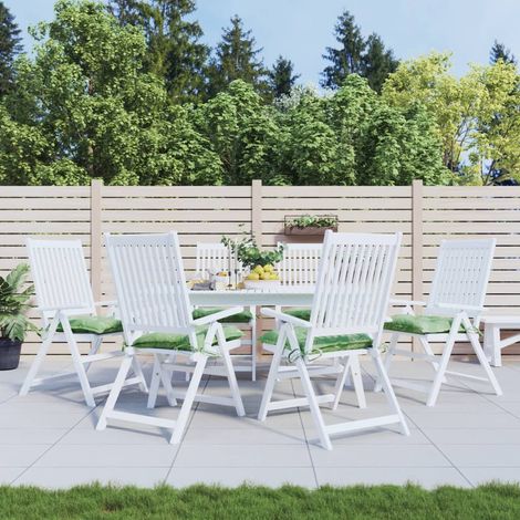 Coussins de chaise,Rembourrés pour chaise 6 pcs à motif de feuilles 50x50x7 cm tissu BGT12064 (1/5)
