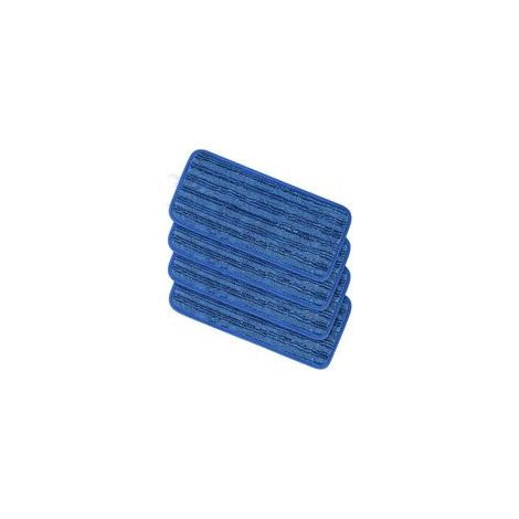 Paquete de 4 paños reutilizables para Swiffer WetJet, paños de repuesto para la mopa Swiffer WetJet, mopas de microfibra lavables para limpiar suelos secos o mojados (4 unidades)