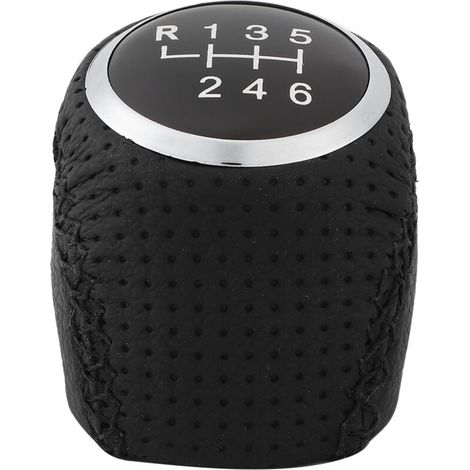 Pomello del cambio in PVC + pelle PU per auto, leva del cambio manuale in pelle PU (6 marce) (1/4)