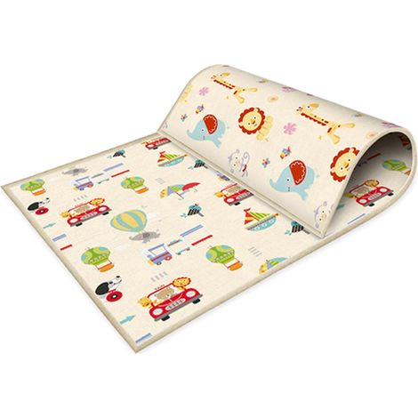 Tapis d'éveil imperméable et épais pour bébé, grand tapis rectangulaire pour chambre d'enfant (1/4)
