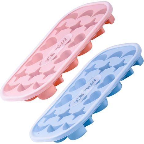 à Glaçons Lune et Cœur avec Couvercle 2 Pièces en Silicone 18 (1/5)