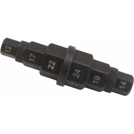 Llave Util para desmontar el eje de rueda de moto Allen de 12, 14, 17, 19, 22 y 24 mm