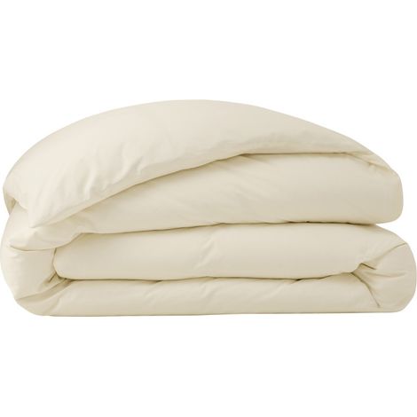 Housse de couette percale de coton peigné "Julian" toutes dimensions Coton Pur - Julian Ivoire - 240 x 220 cm - Julian Ivoire - (1/3)
