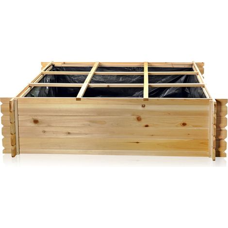 Melko letto rialzato letto in legno letto di erbe erbacee giardino letto fiore stand piantagione box letto vegetale  (1/4)