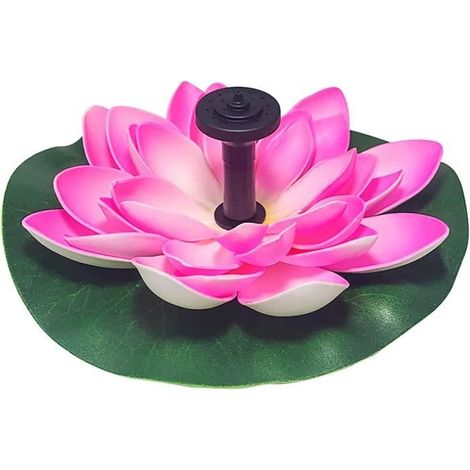 Fontaine solaire - Lotus - Flottante - Silicium monocristallin - Pour jardin et bassin (1/4)
