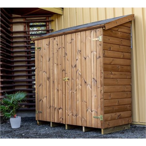 Casetta Armadio in Legno a Pannelli per Attrezzi Portascope Ripiani da Giardino