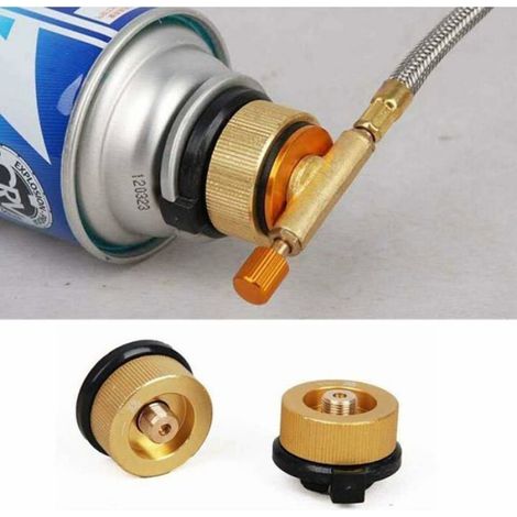 Adaptateur de gaz pour camping - - 3 pièces - 28x38 mm - Aluminium, cuivre, nylon (1/4)