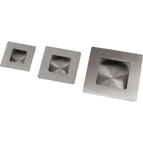 Edelstahl Muschelgriff Muldengriff Griffmulde Möbelgriff Griffmuschel Griff 40 x 40 mm (1/5)