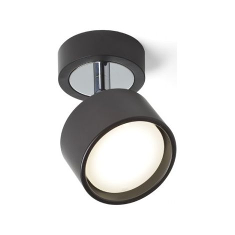 Faretto PIXIE inclinabile nero cromo 230V LED GX53 7W