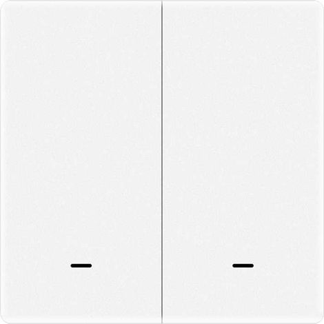 Telecomando Interruttore Protocollo ZigBee 3.0, 2 Tasti, TUYA, Smart Life 3V Con Pile CR2032, Bianco (1/3)