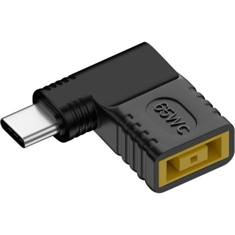 USB C to DC 11x4.5mm Thinkpad X1 PD 65W Power Plug Charge Adapter for Laptop Phone 90 Degree Angled Connector (1/5)
