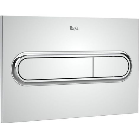 One placa de accionamiento ROCA con descarga dual PL1 cromada