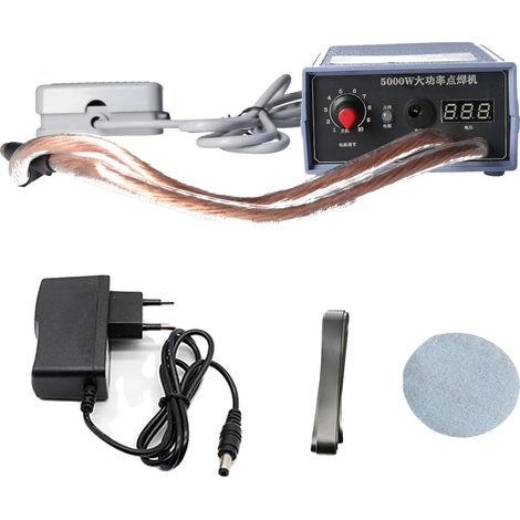 Máquina de soldadura por puntos, potencia de 5000 W, control de corriente ajustable, 110-240 V, 5000 W (1/2)