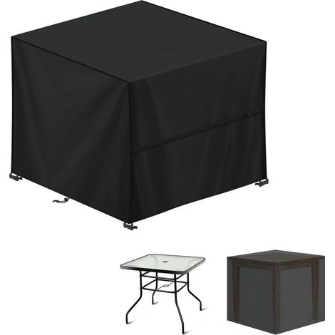 Housse Salon de Jardin Exterieur, Housses Table de Jardin 420D Oxford Bâche Table Jardin, Housse Protection Table Jardin, Imperméable Housses pour Table de Jardin, Carré, 80x80x80cm (1/5)