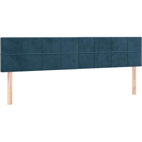 Maison Exclusive - Kopfteile Dunkelblau 200x5x78/88 cm Samt (1/5)