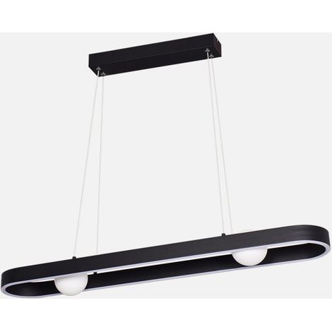 Lámpara de techo alargada Fermoselle Negro LED