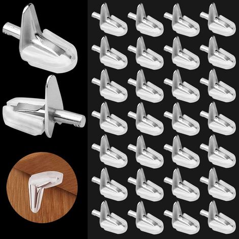 30 Pièces Taquet Etagere 3mm Taquets pour Étagères Cheville de Support d'Étagère 3mm Étagère Broches Antidérapant pour Armoire Meuble Placard Planche Étagère en Verre (1/5)