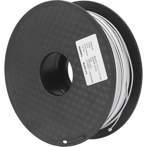Zweifarbiges PLA-Filament, schwarz und weiß, seidenweicher Glanz, 1-kg-Spule für 3D-Drucker, hochwertiges Satin-Finish (1/5)