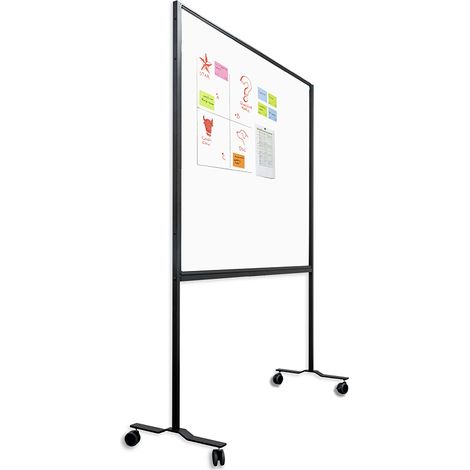 Mobiles Whiteboard/Trennwand - Emaille - 120x150 cm (1/5)