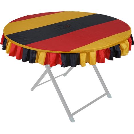 [NEUWERTIG] Tischdecke HHG-222, Biergartentisch-Husse Tischhusse, Deutschland WM EM Ø115cm (1/5)