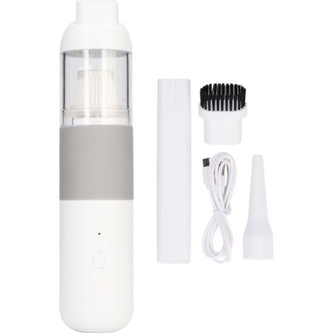 Cordless handheld vacuum cleaner, Mini air duster with strong 20K Pa suction, Rechargeable, for industrial and automotive use, white and grey (1/5)