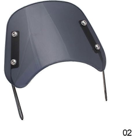 Déflecteur de vent universel pour pare-brise de moto (4 couleurs) compatible Harley, Honda, Yamaha, Kawasaki et Suzuki (phares de 6,5" à 9,45") - Gris et bleu (1/5)