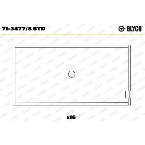 Coussinet de tête de bielle GLYCO 71-3477/8 STD MERCEDES-BENZ 116 030 00 60