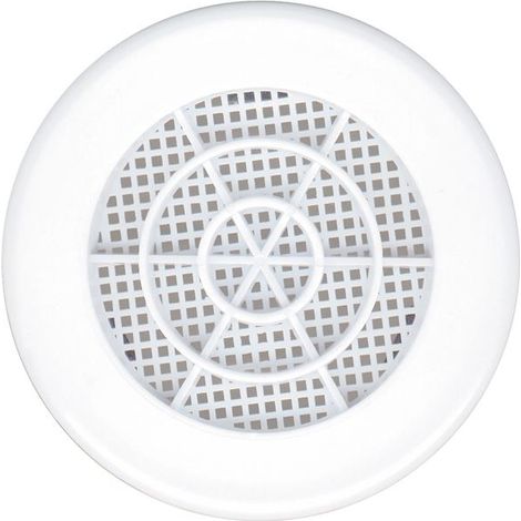 AUTOGYRE - Grille fixe ronde avec moustiquaire à clipser Ø80/90mm blanc
