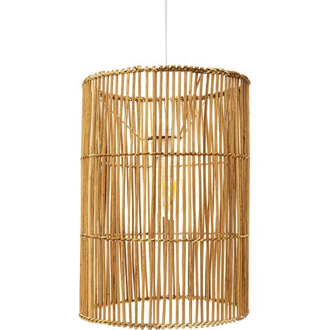 Rattan-Deckenlampe - Hängeleuchte im Boho Bali-Design - An Natural wood