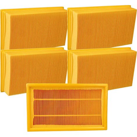 vhbw 5x Flachfaltenfilter kompatibel mit Flex S-36, S36, S-47, S47 Nass- und Trockensauger, Staubsauger - Filterelement