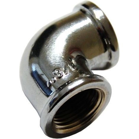 IDRAULICA - GOMITO FF 90 OTTONE CROMATO D 1/2 10 PZ