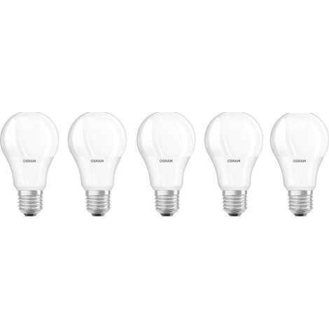 Osram – Ampoule LED E27 4058075152632 8.5 W blanc froid – Remplace 60 W – Durée de vie 10000 h – Lot de 5 – Ø 60 mm x L 112 mm