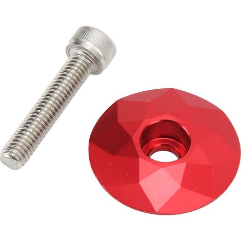 CANSUCC Couvercle de potence en alliage d'aluminium haute résistance, vis de fixation pour vélo de route rouge (1/5)