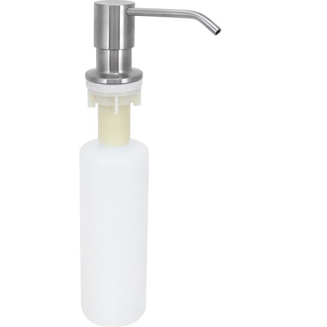 Seifenspender für die Küchenspüle, nachfüllbare Lotionflasche aus gebürstetem Edelstahl, wiederverwendbare Pumpe, Organizer für die Arbeitsplatte (1/5)