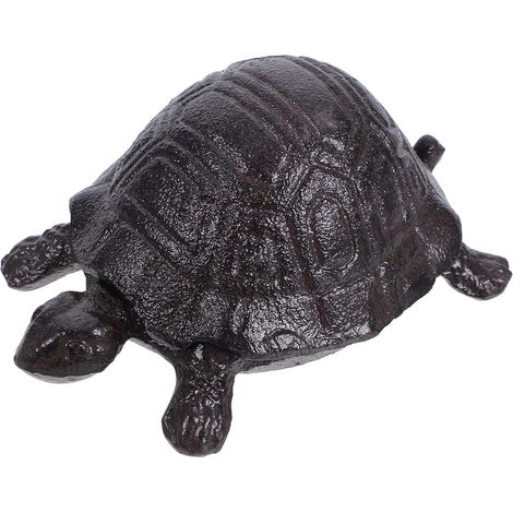 Boîte à Clés Décorative en Fonte Vintage de Tortue, Rangement Sécurisé et Compartiment Caché pour Clés et Petits Objets, Adaptée pour Jardin et Espace Extérieur
