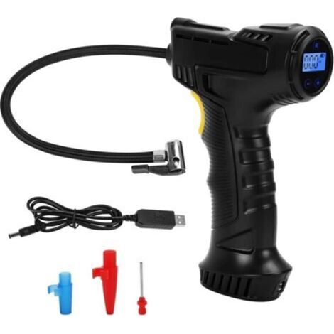 ALLIANDISGonflable Sans Fil Portable Gonfleur de Pneu 120W Compresseur d'Air Pompe de Pneu pour Voitures, Motos, Vélos avec Jauge de Pression Numérique LED 2000mAh pour Voiture Moto Vélo (1/4)