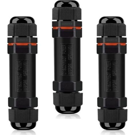 Connecteurs de Câbles Étanches, Boite de Derivation Étanche Exterieur IP68, Raccord Electrique Étanche Lot de 3, Connecteur Electrique Etanche 3 Fils pour Câble Ø 6-12mm