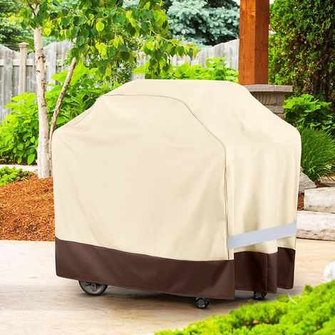 Grillabdeckung für den Außenbereich, 600D Oxford-Stoff, Grillabdeckung, Beige (145 x 61 x 117) (1/5)