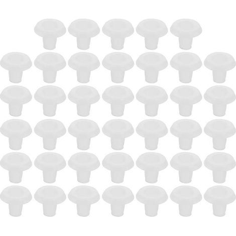 Lot de 40 embouts de fixation pour rail inférieur de stores horizontaux - Pièces détachées utiles pour stores horizontaux-1.50X1.50X1.50CM-transparent (1/2)