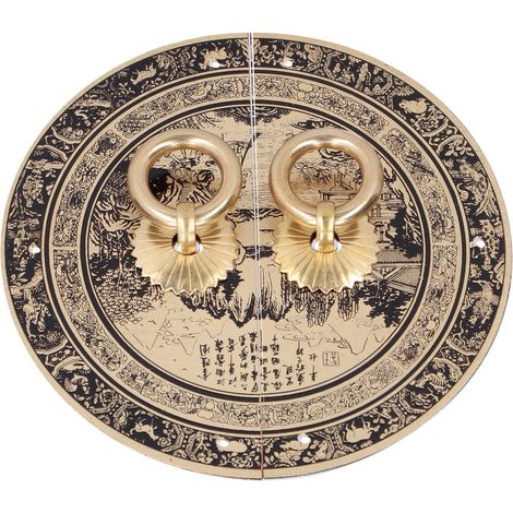 Poignée tiroir laiton antique chinoise motif original 11cm pour meuble maison (1/5)