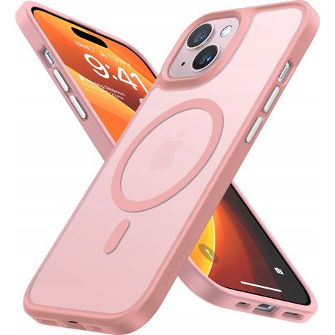 Custodia magnetica opaca per MagSafe per iPhone 15 + vetro matsejf02PINK (1/2)