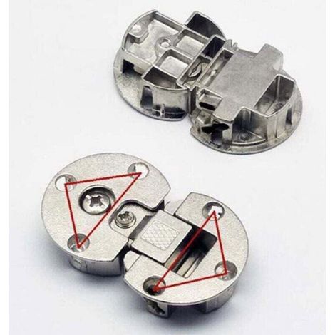 Charnière de porte pliante 90 degrés 3D, charnière invisible pour meuble de cuisine et porte de placard, charnière à onglet, set de 4 pièces (1/4)