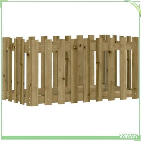 Lit surélevé de jardin - FAFEICY - 832481 - Bois de pin imprégné - 100x50x50 cm - Traitement anti-pourriture (1/5)